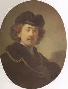 REMBRANDT Harmenszoon van Rijn Self Portrait with a Gold Chain (mk05) oil on canvas